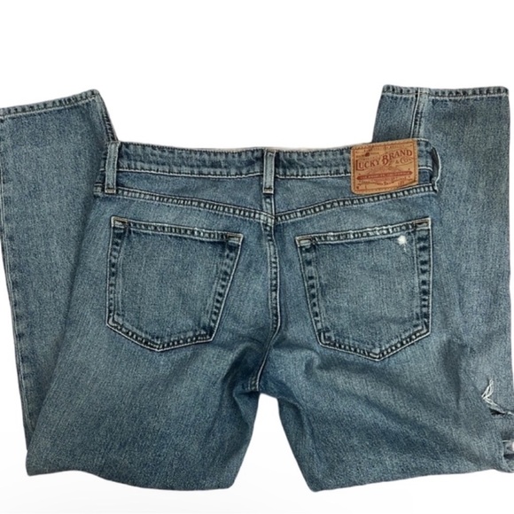 Lucky Brand Sienna Slim Boyfriend crop women’s jeans distressed size 2/26 torn - Picture 6 of 7